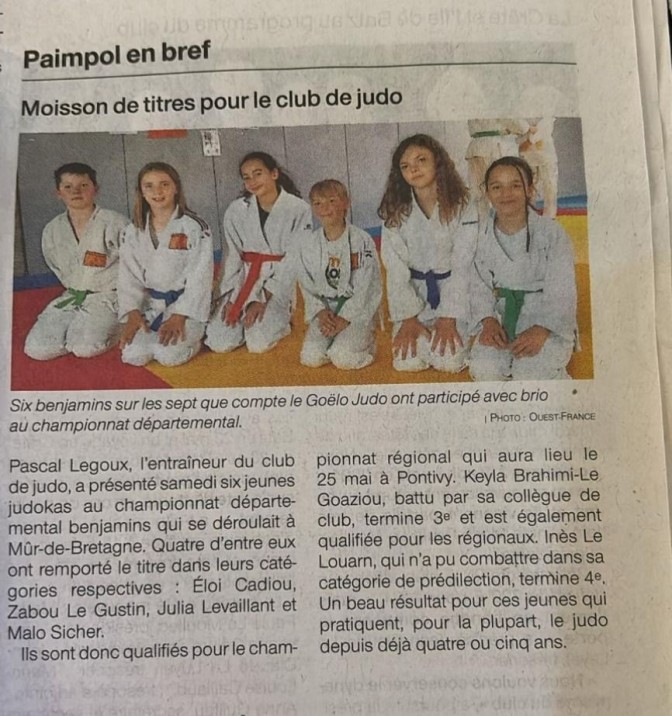Image de l'actu 'Article de Ouest France'