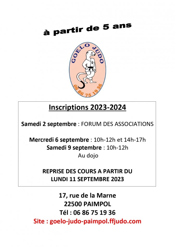 Image de l'actu 'Inscriptions 2023/2024'