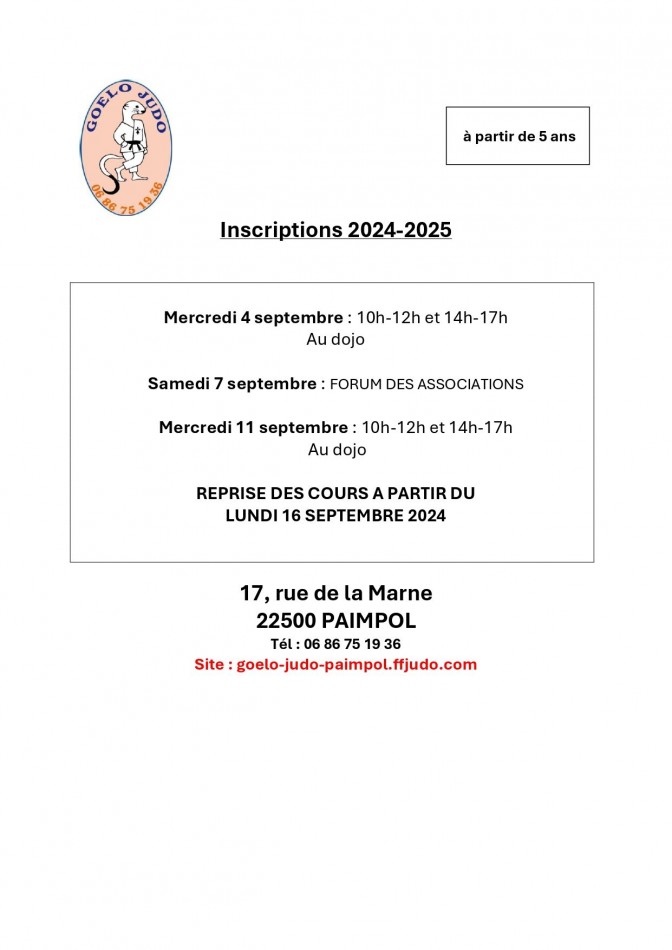 Image de l'actu 'Inscriptions 2024/2025'